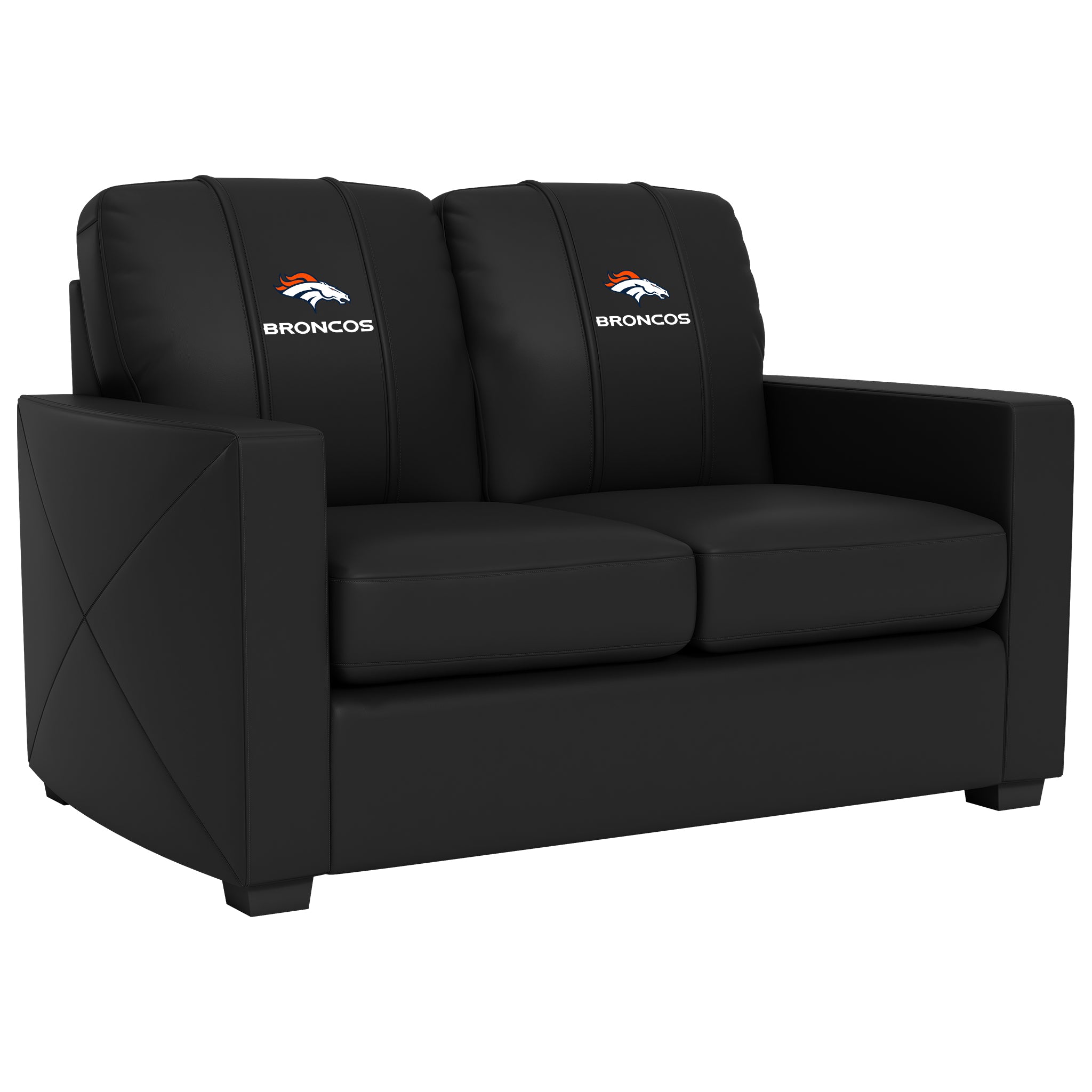 Denver Broncos  Silver Loveseat