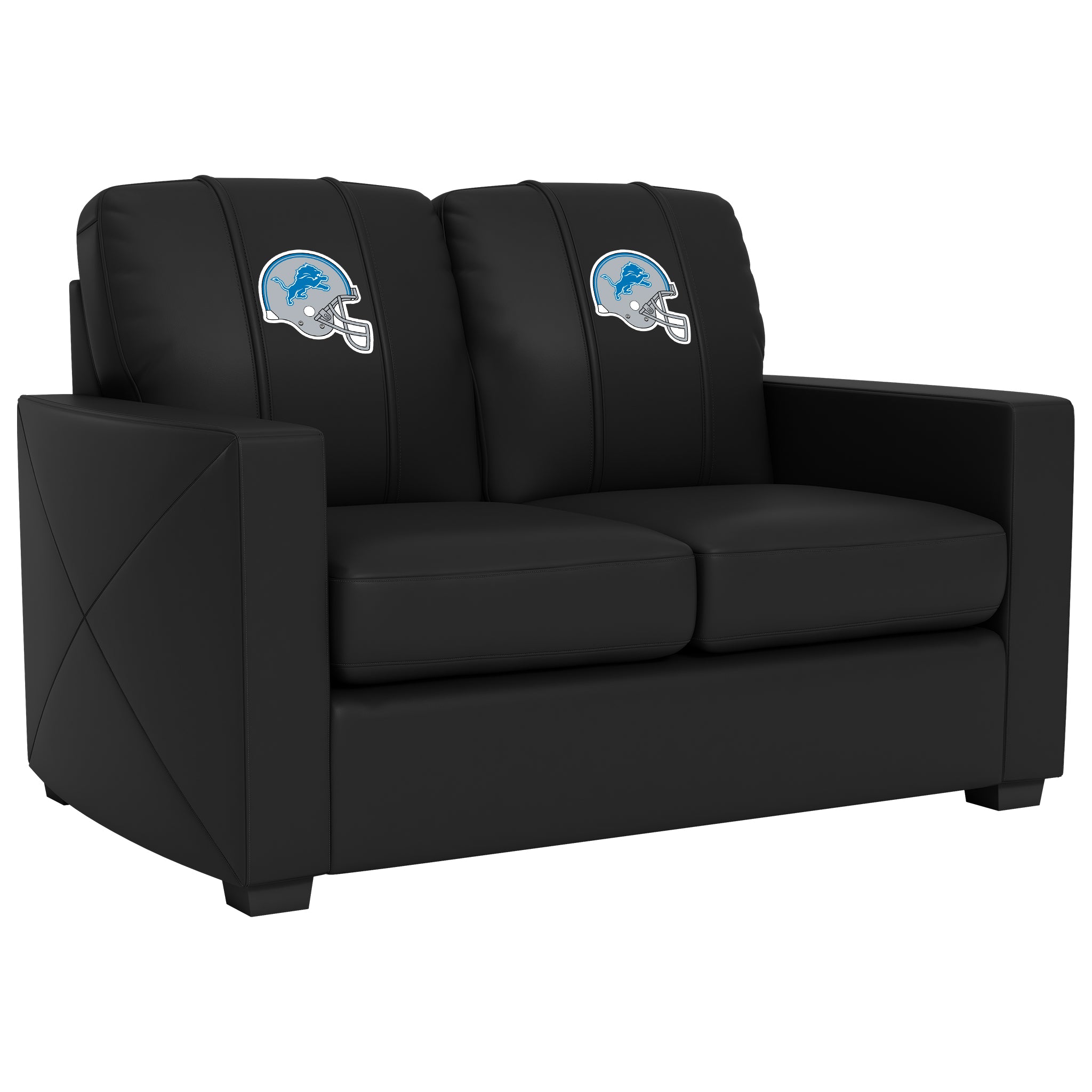 Detroit Lions  Silver Loveseat 