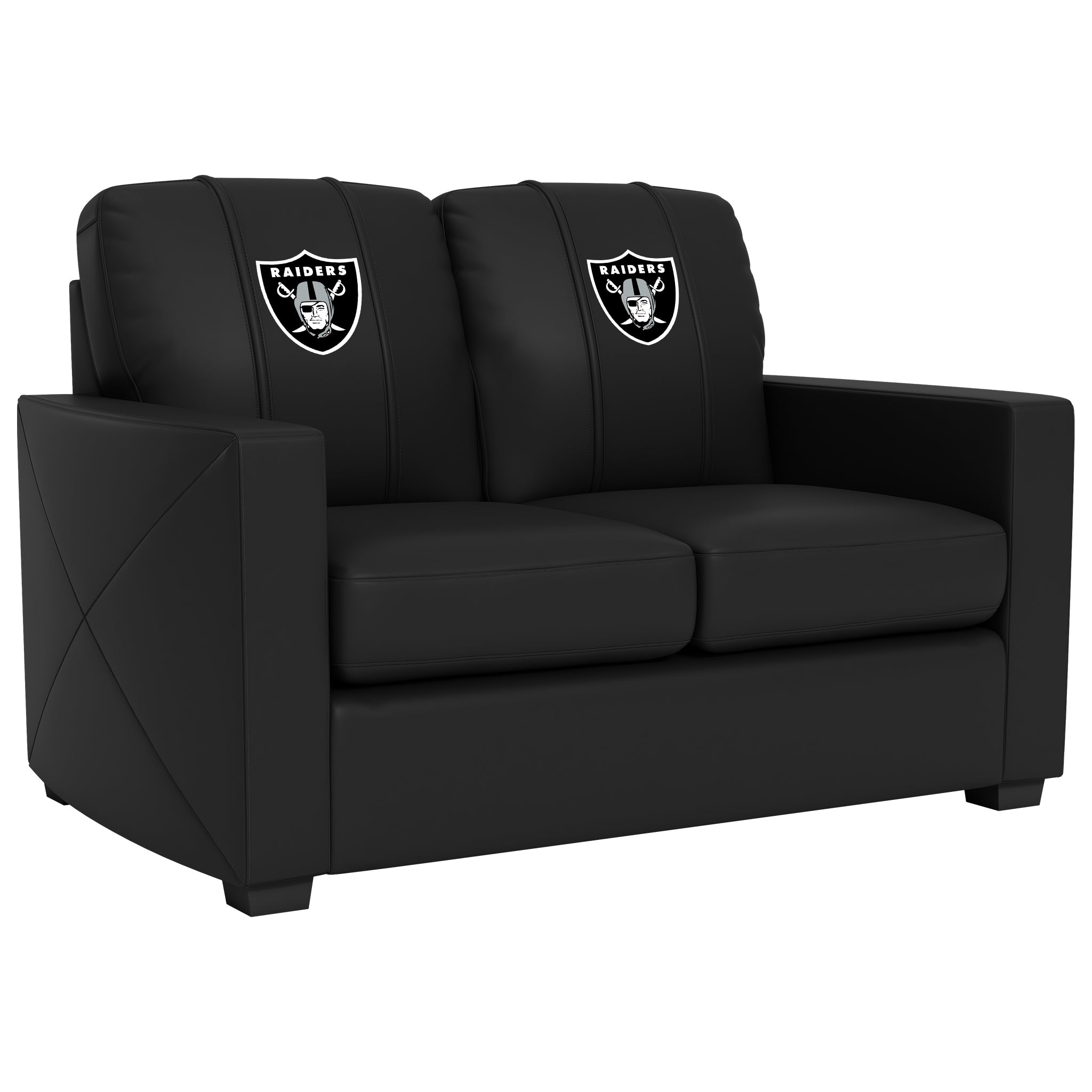 Las Vegas Raiders  Silver Loveseat 