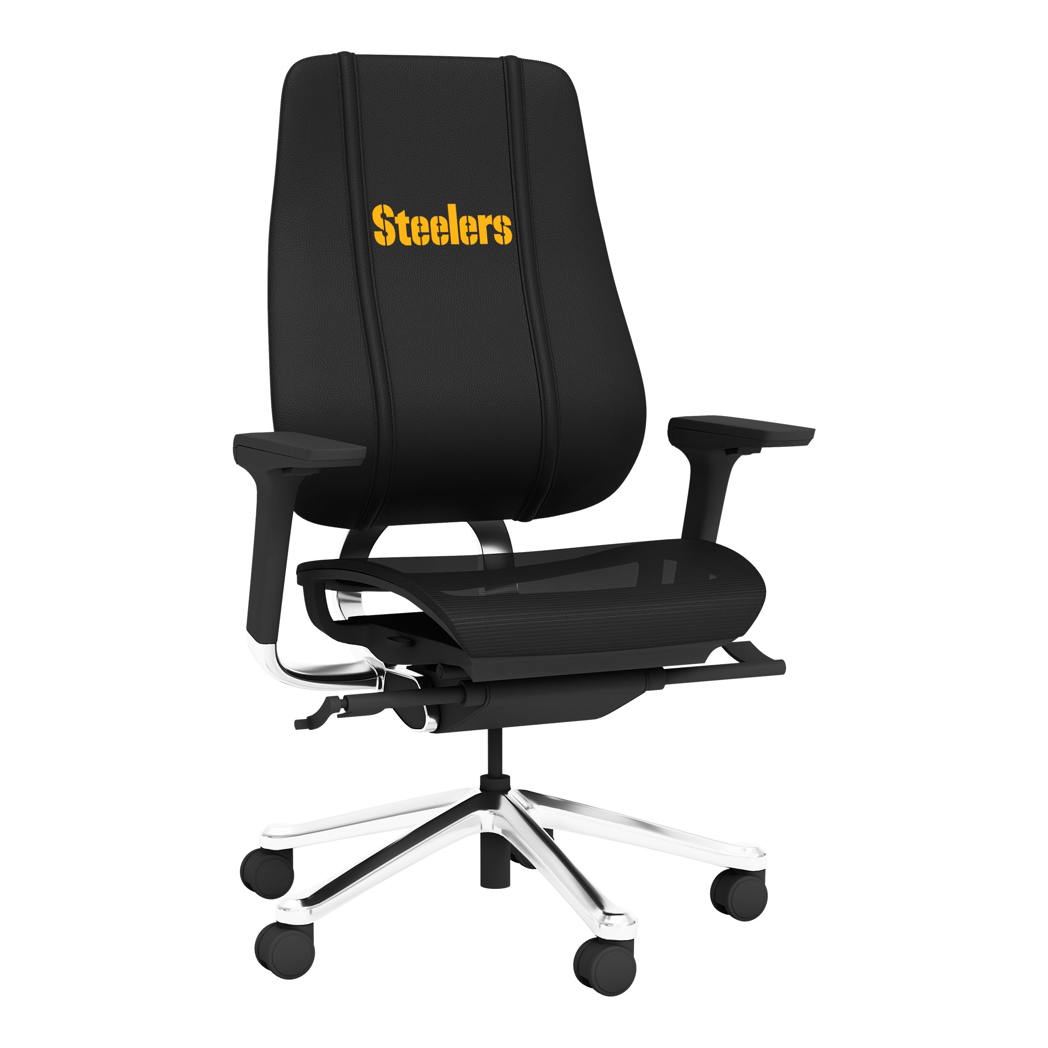 DreamSeat PhantomX Mesh Chair with Pittsburgh Steelers Secondary Logo in Black