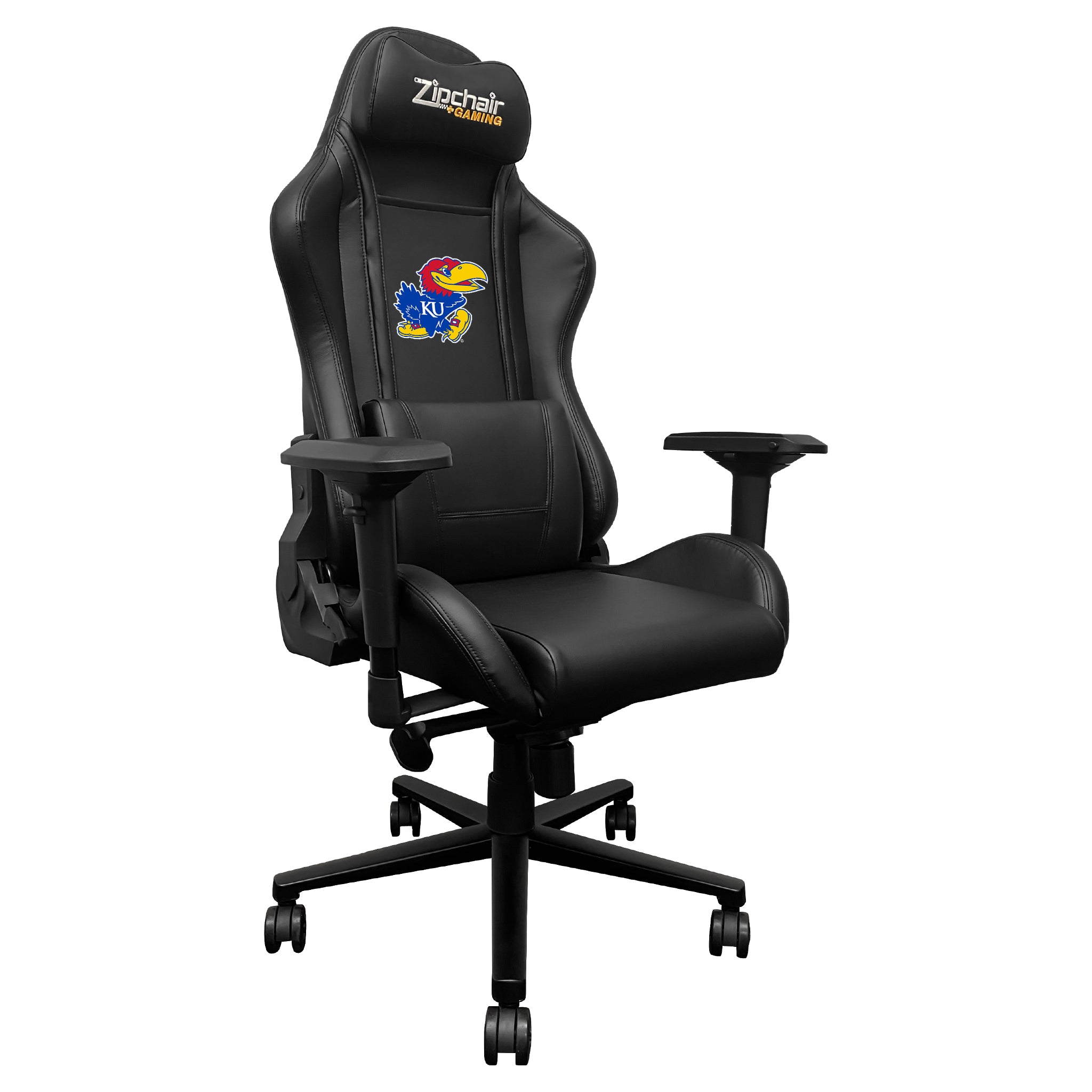 Kansas Jayhawks Xpression Gaming Chair with Kansas Jayhawks Logo