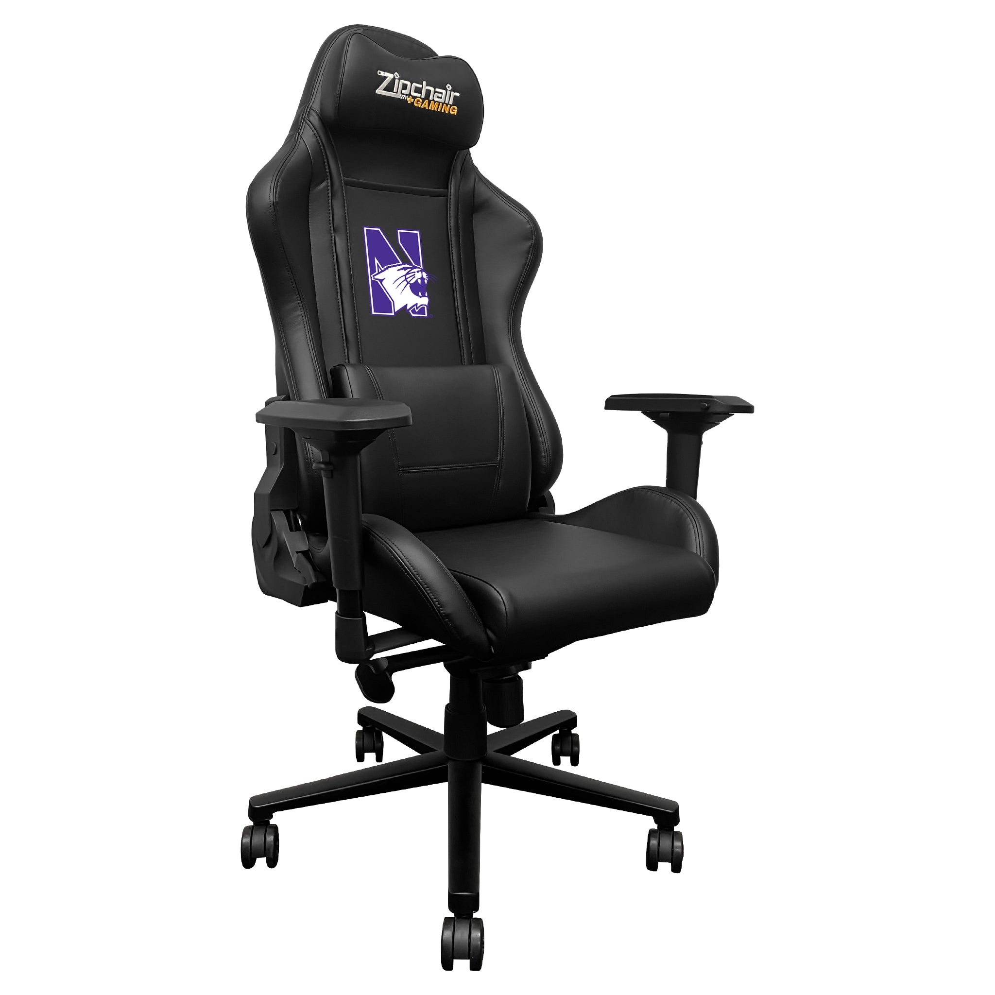 Northwestern Wildcats Xpression Gaming Chair with Northwestern Wildcats Logo