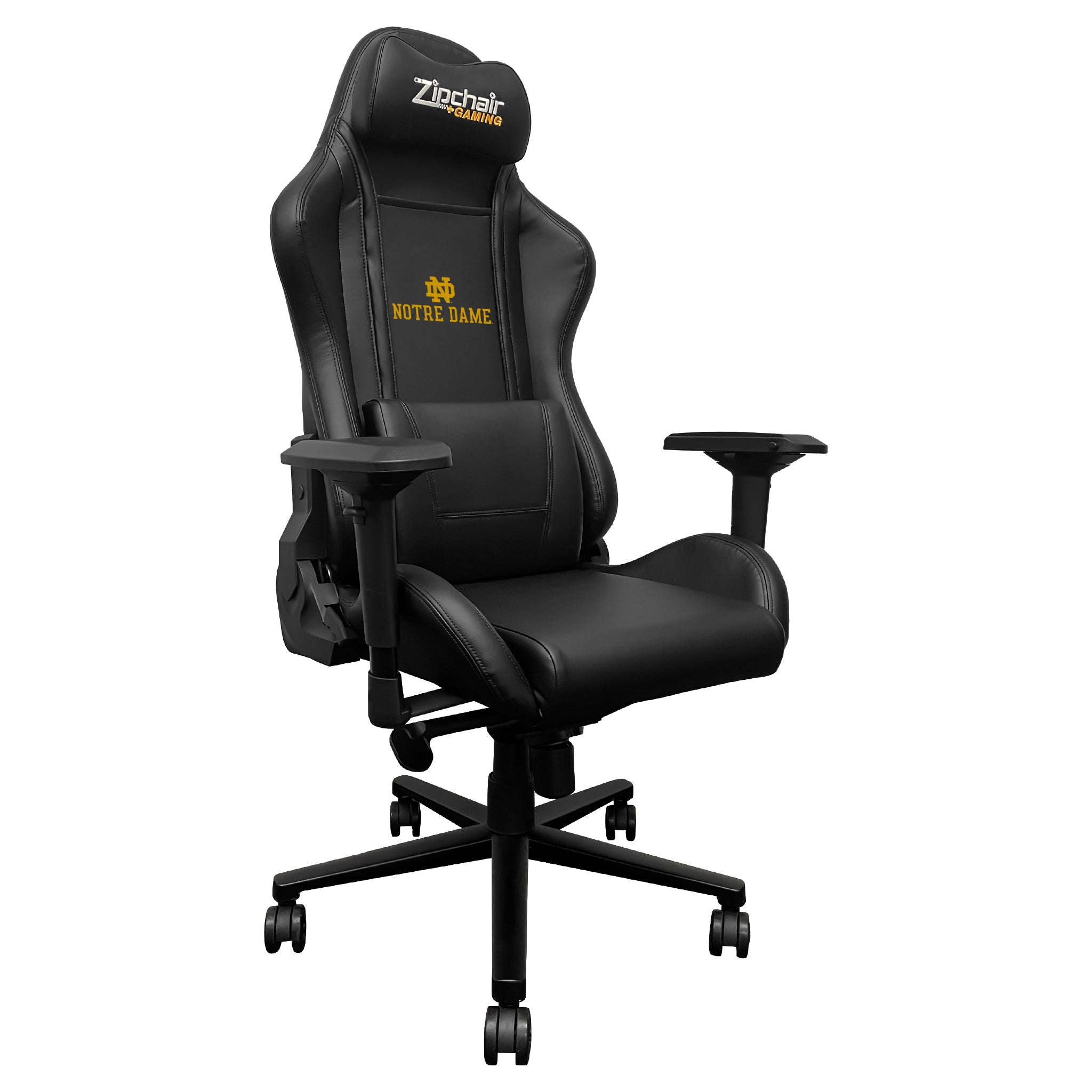 Notre Dame Xpression Gaming Chair with Notre Dame Wordmark Logo