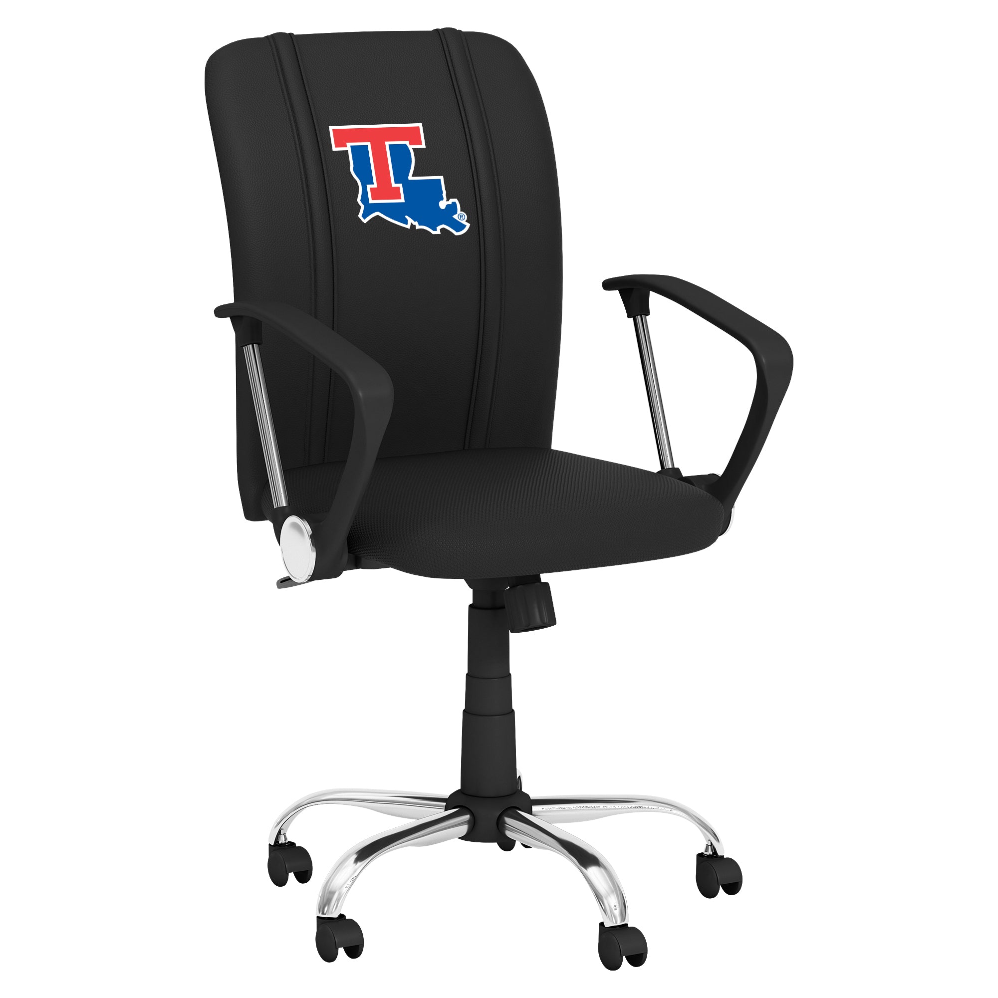 Louisiana Tech Bulldogs Curve Task Chair with Louisiana Tech Bulldogs Logo