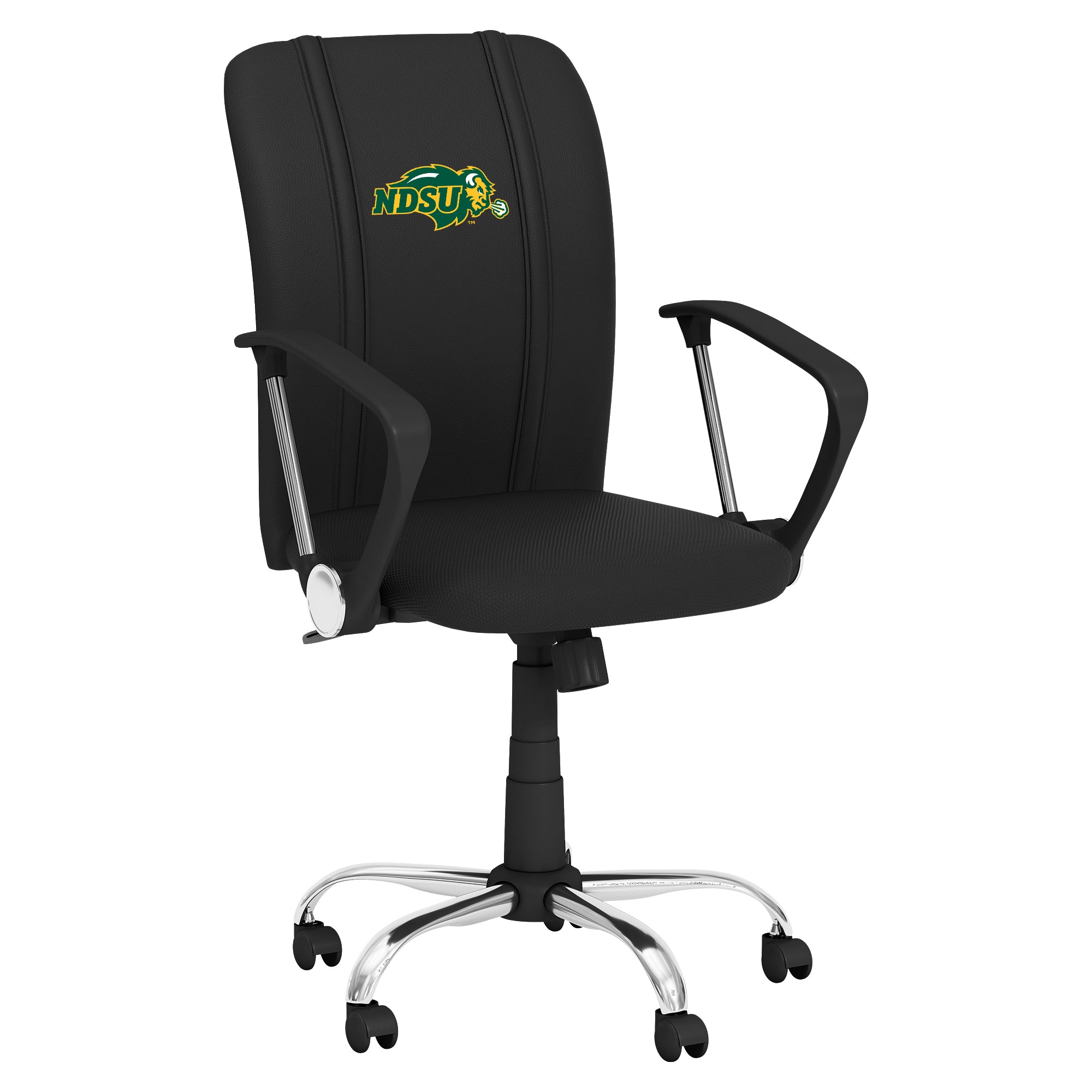 North Dakota State Bison Curve Task Chair with North Dakota State Bison Primary Logo