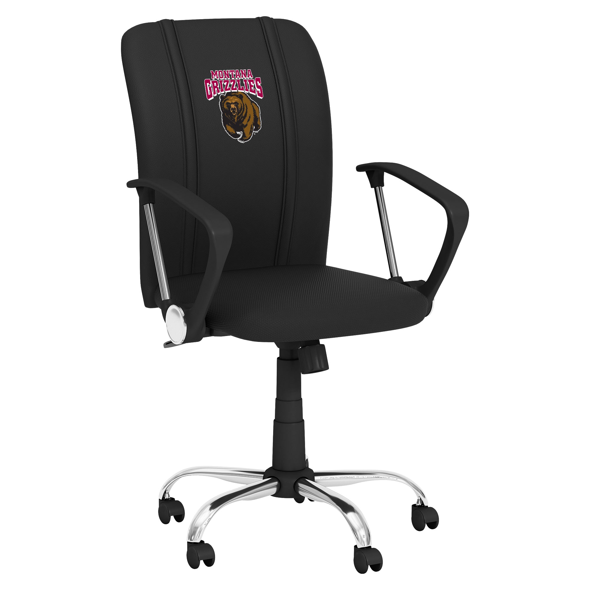 Montana Grizzlies Curve Task Chair with Montana Grizzlies Logo