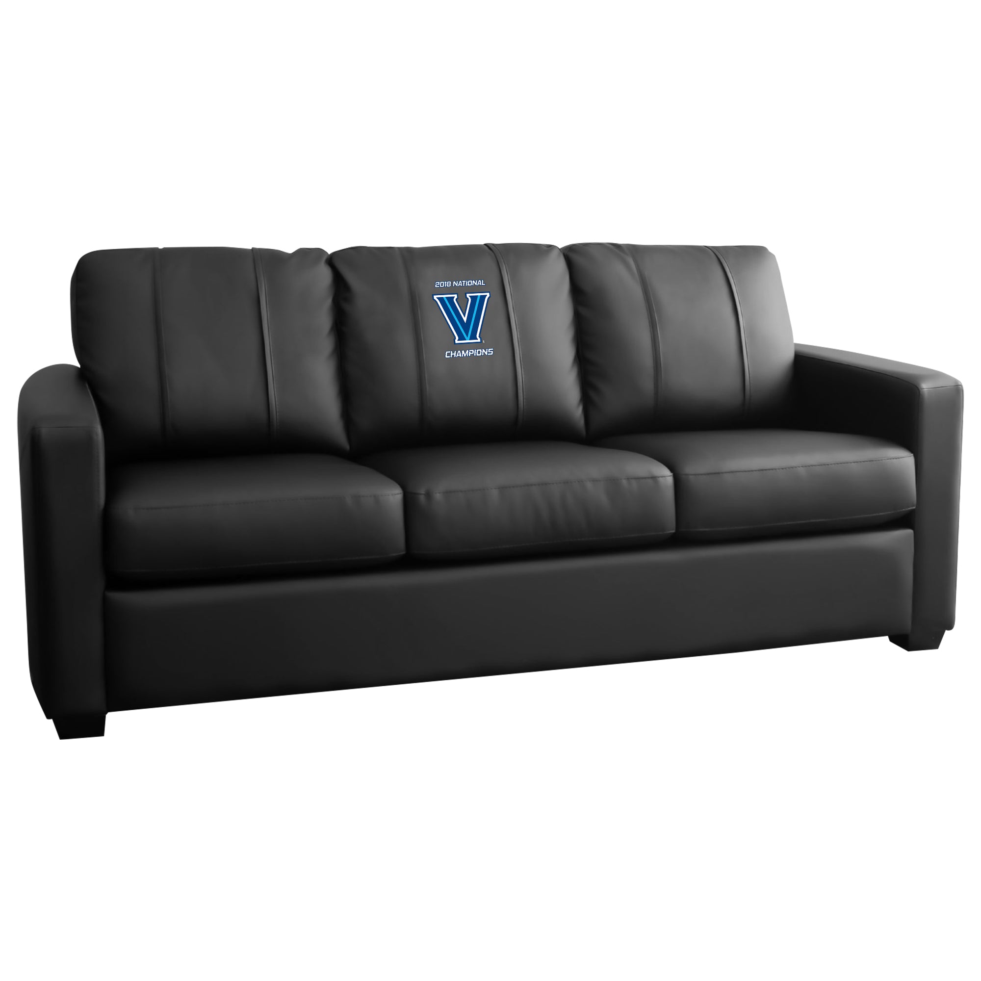 Villanova Silver Sofa with Villanova Championship Logo Panel