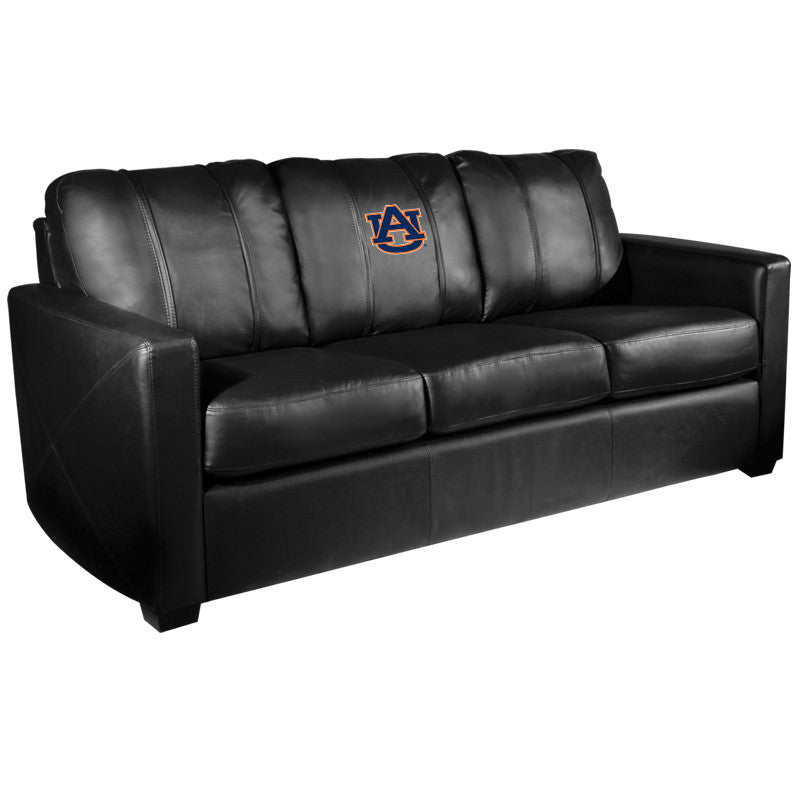 Auburn Tigers Silver Sofa with Auburn Tigers Logo