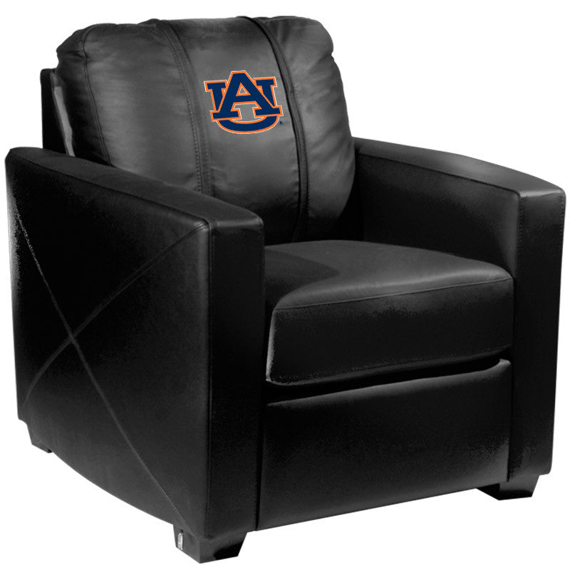 Auburn Tigers Silver Club Chair with Auburn Tigers Logo  