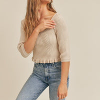 HOPE Rib Knit Fitted Sweater
