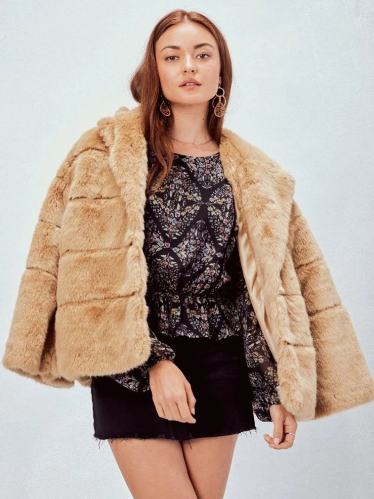 faux fur mink coat