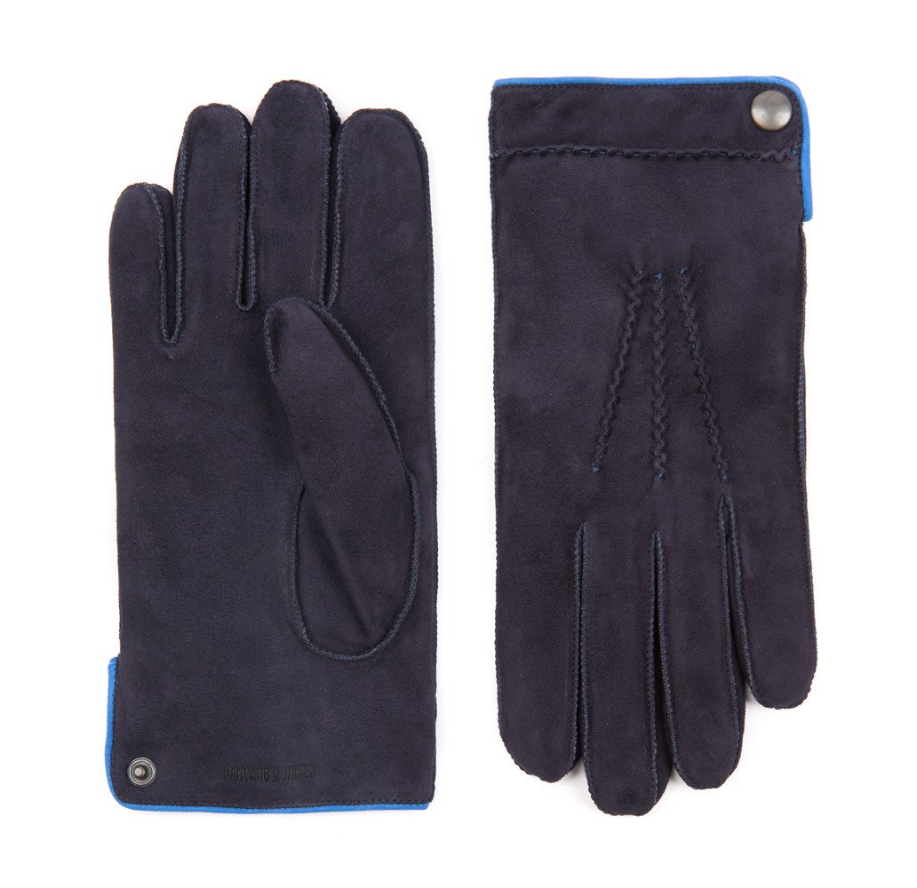 navy suede gloves