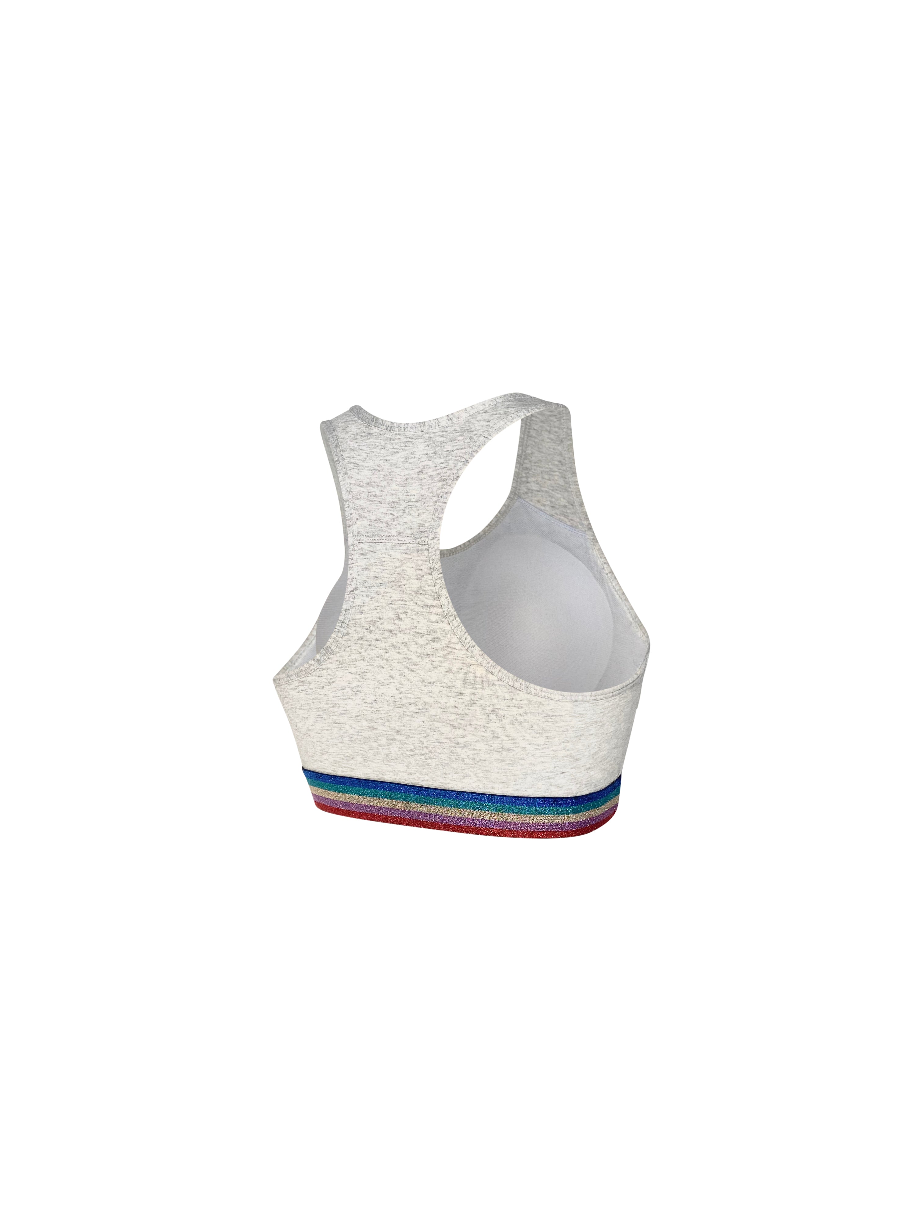 white cotton sports bra