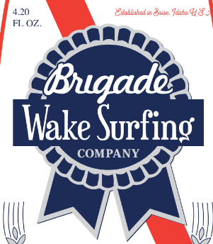 Pabst Blue Ribbon Brew Board Brigade Wakesurfing