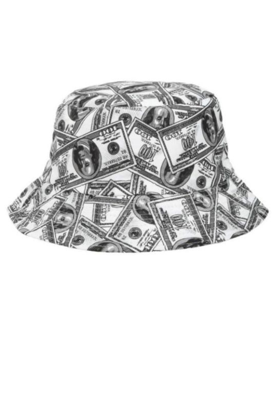 100 dollar bill bucket hat