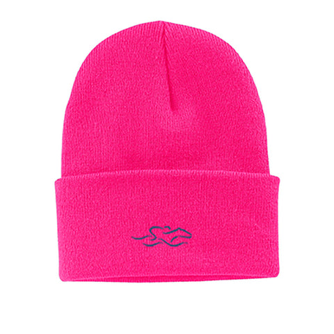 EMBRACE THE Cuffed Beanie Hat - Neon Pink