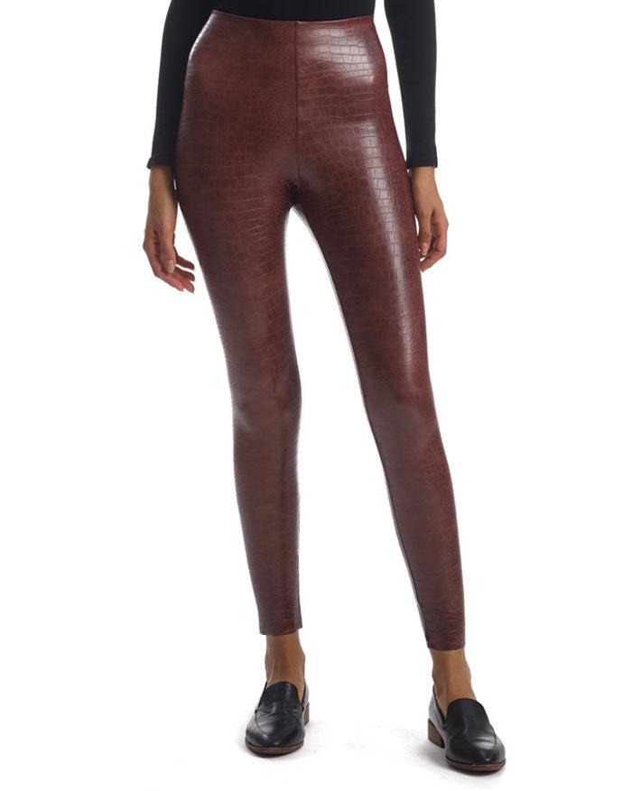 Commando Faux Leather Leggings in Brown Croc | My Violet Hill