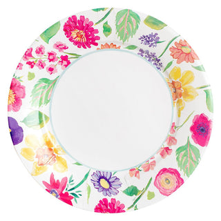 Halsted Floral Paper Dinner Plates - 8 Per Package – Caspari