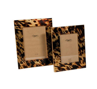 Caspari Tortoiseshell Lacquer Picture Frame - 4 x 6