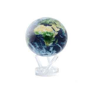 Blue Relief Map World Move Globe 4.5 - 1 Each