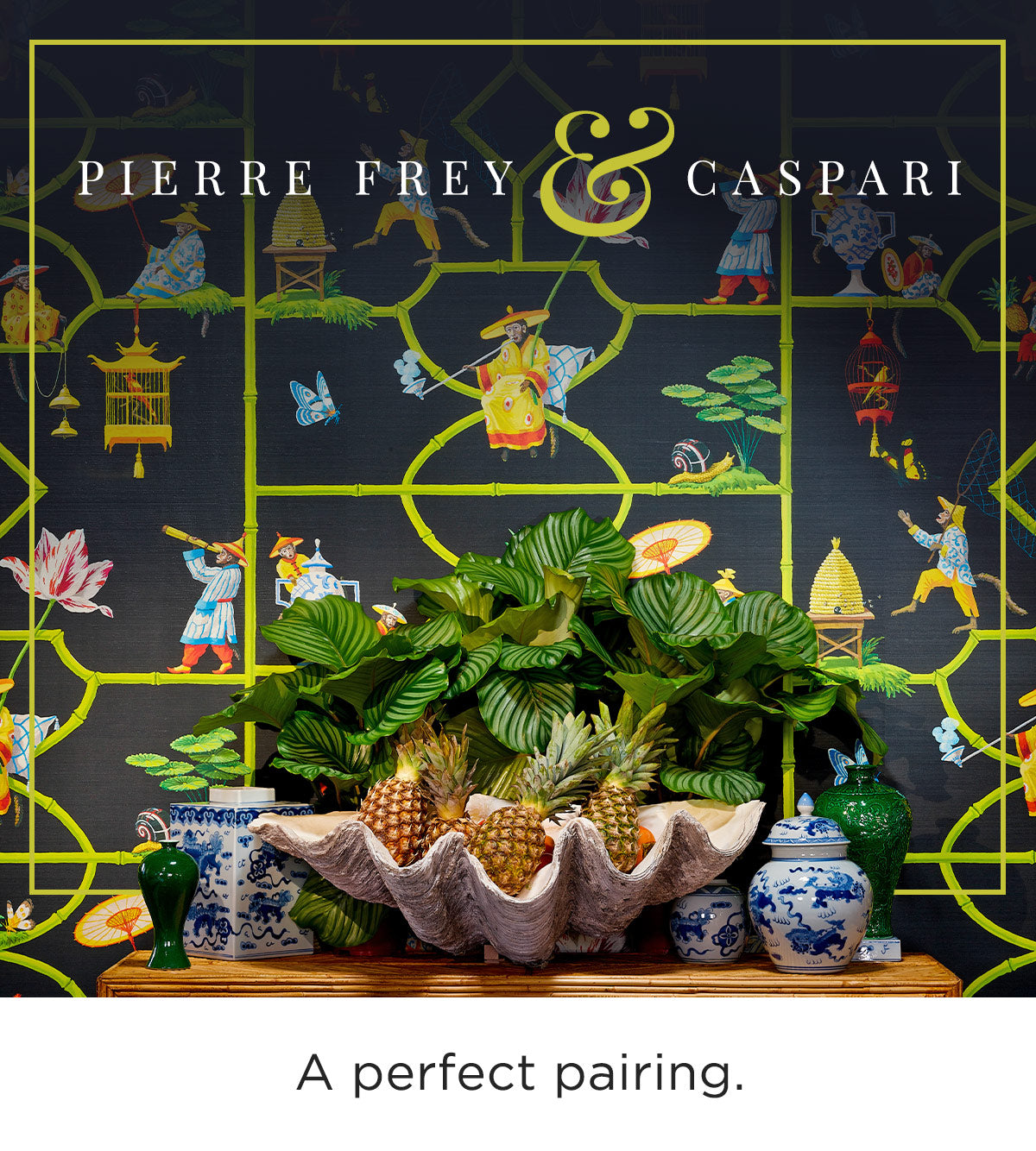 Caspari & Pierre Frey, a perfect pairing.