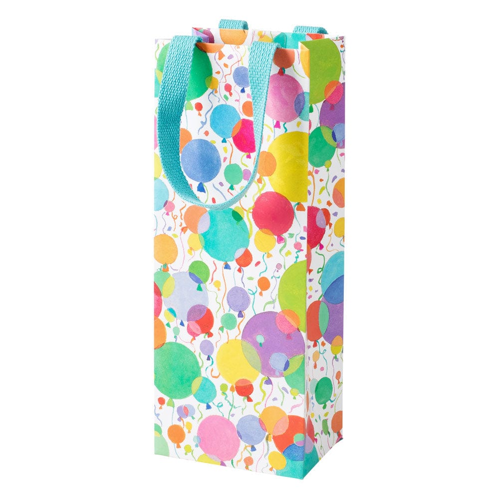 Caspari Painted Dots Wine & Bottle Gift Bag