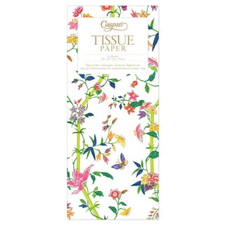 Caspari Redoute Floral Gift Wrapping Paper in White - 30 x 8' Roll