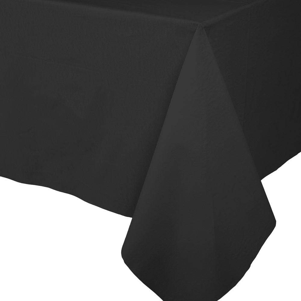 Paper Linen Solid Table Cover in Black - 1 Each