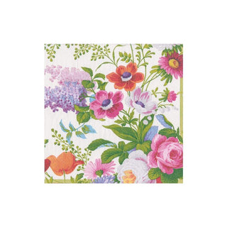 Abstract Floral Paper Luncheon Napkins - 20 Per Package