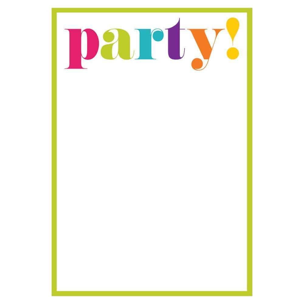 blank birthday party invitation