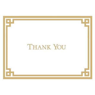 Caspari Rive Gauche Boxed Thank You Notes in Black & White - 6 Note Cards & 8 Envelopes