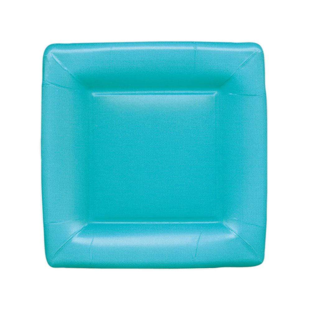 turquoise paper plates