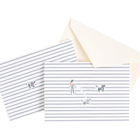 Outshine Blank Note Cards with Envelopes in Cute Storage Box - Set of 36 (Stripes & Dots) | 3.5 inch x 5 inch Bulk Blank Cards with Envelopes All