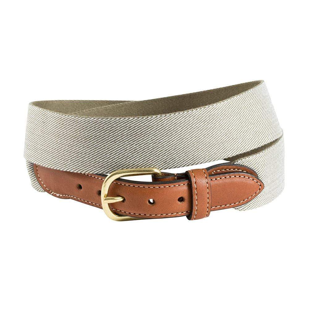 Barrons-Hunter Tan & White Wide Belgian Surcingle Belt – Caspari