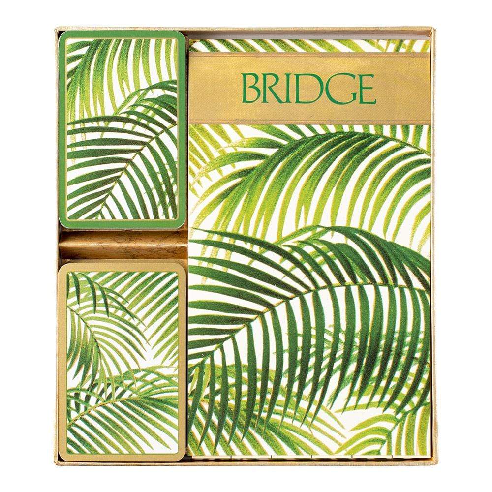 Bộ sưu tập Caspari Under the Palms Bridge Gift Set - 2 Playing Card Decks & 2 chắc chắn sẽ làm những tín đồ thích chơi bài vô cùng thích thú. Với chất lượng tuyệt vời và những họa tiết đầy màu sắc, bạn sẽ không muốn bỏ lỡ cơ hội sở hữu bộ bài này.