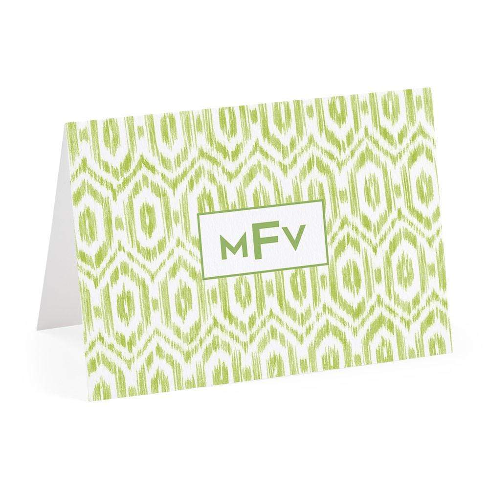 Amala Ikat Personalized Monogram Folded Note Cards