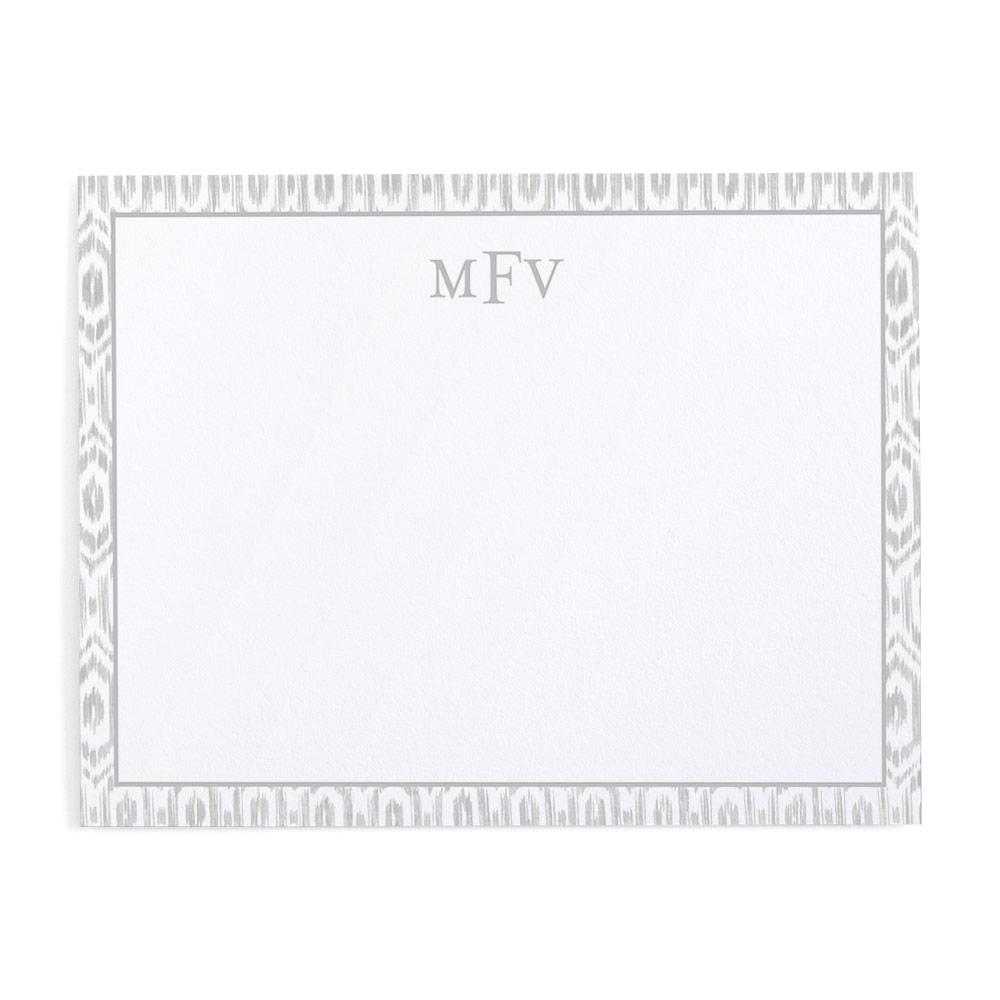 Amala Ikat Personalized Monogram Folded Note Cards