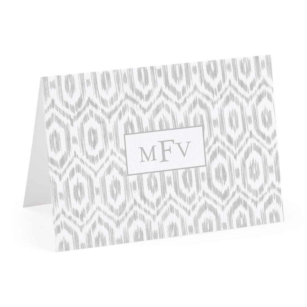 Amala Ikat Personalized Monogram Folded Note Cards