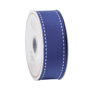 Caspari White & Natural Herringbone Ribbon - 8 Yard Spool