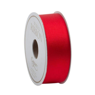 Red & Thin Gold Edge Wired Ribbon - 8 Yard Spool