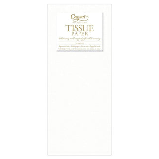 Little Dash Tissue Paper in White & Gold - 4 Sheets Included – Caspari
