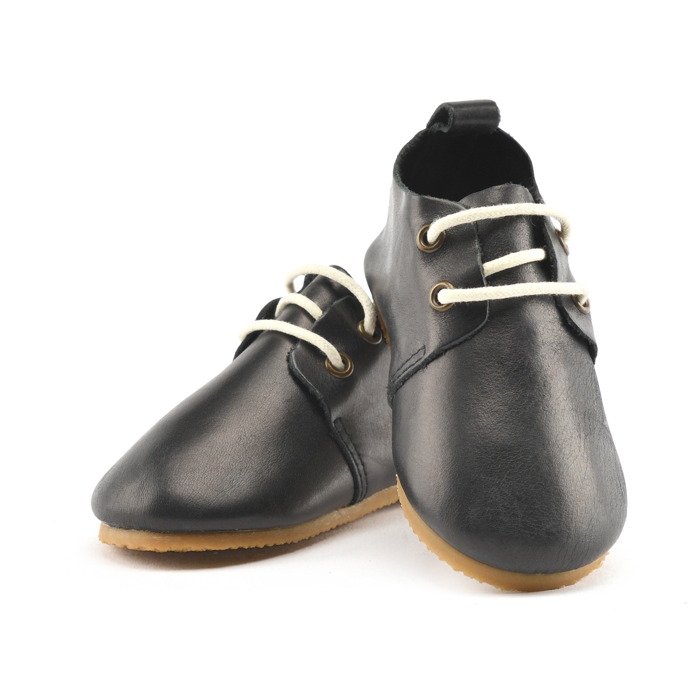 black leather oxfords