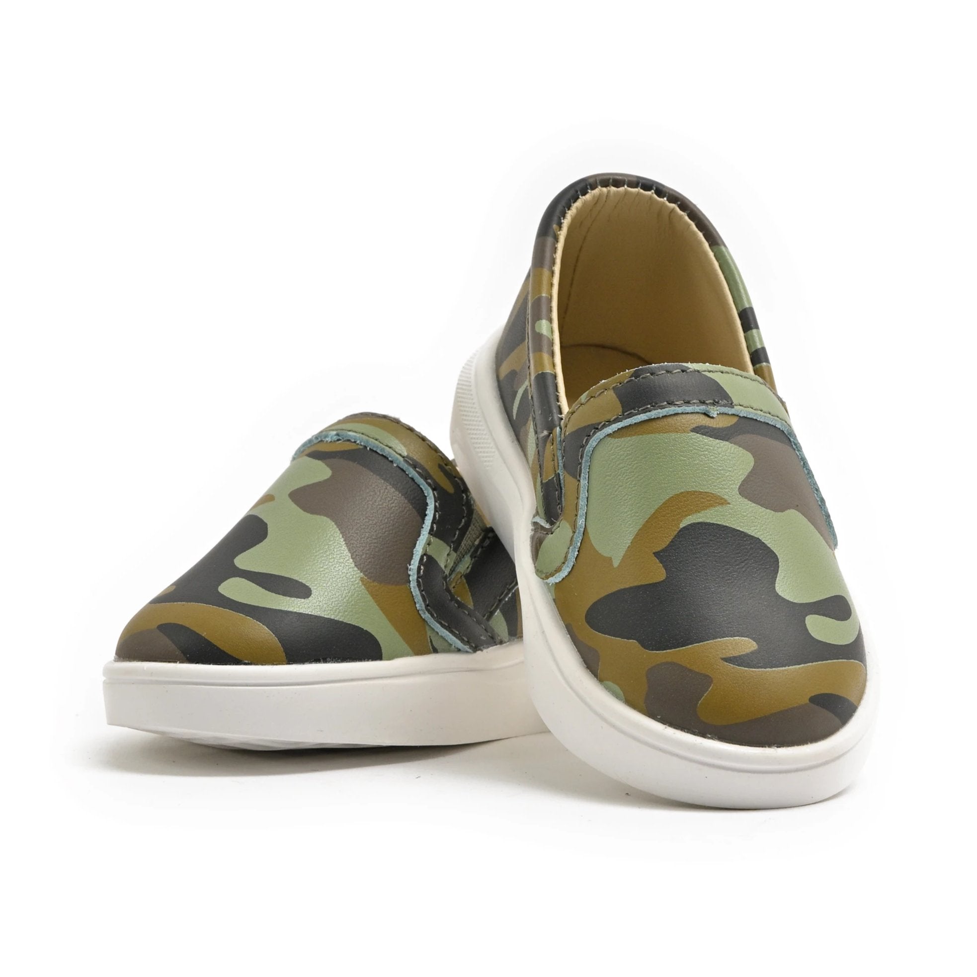 camo print slip on sneakers