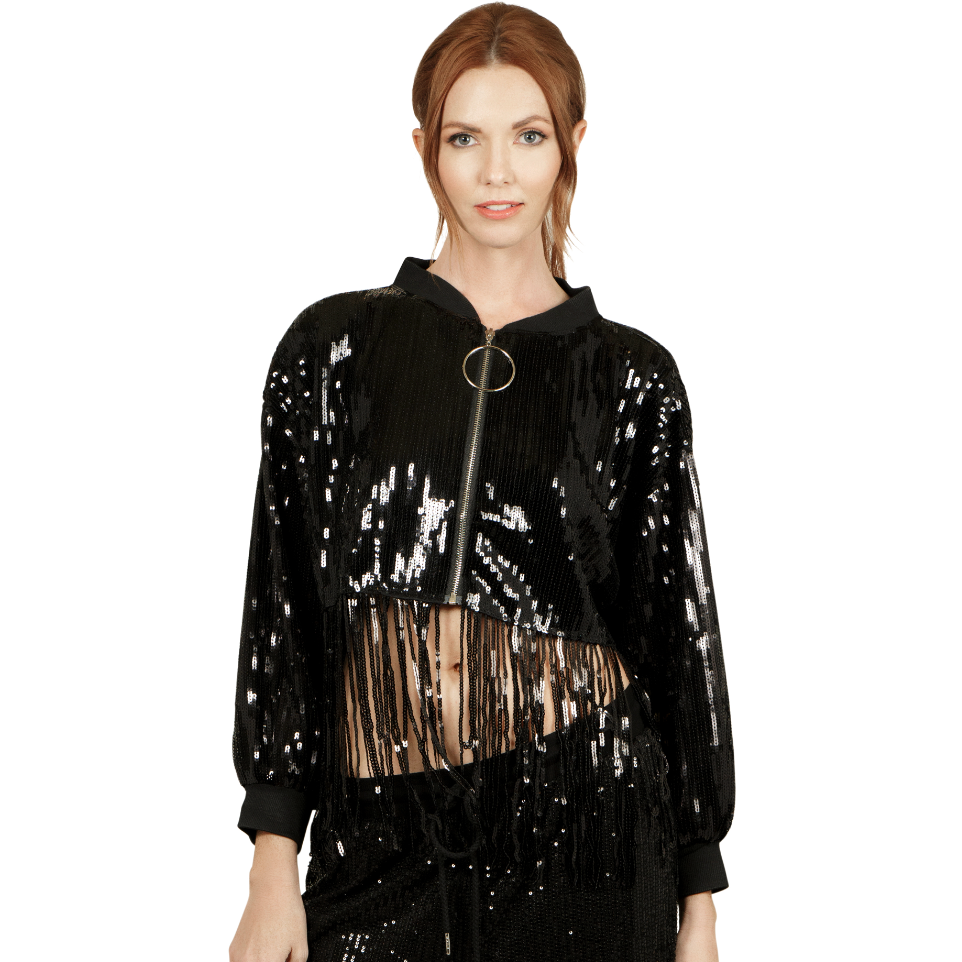 Cherilyn Sequin Fringe Jacket – Nikki Lund