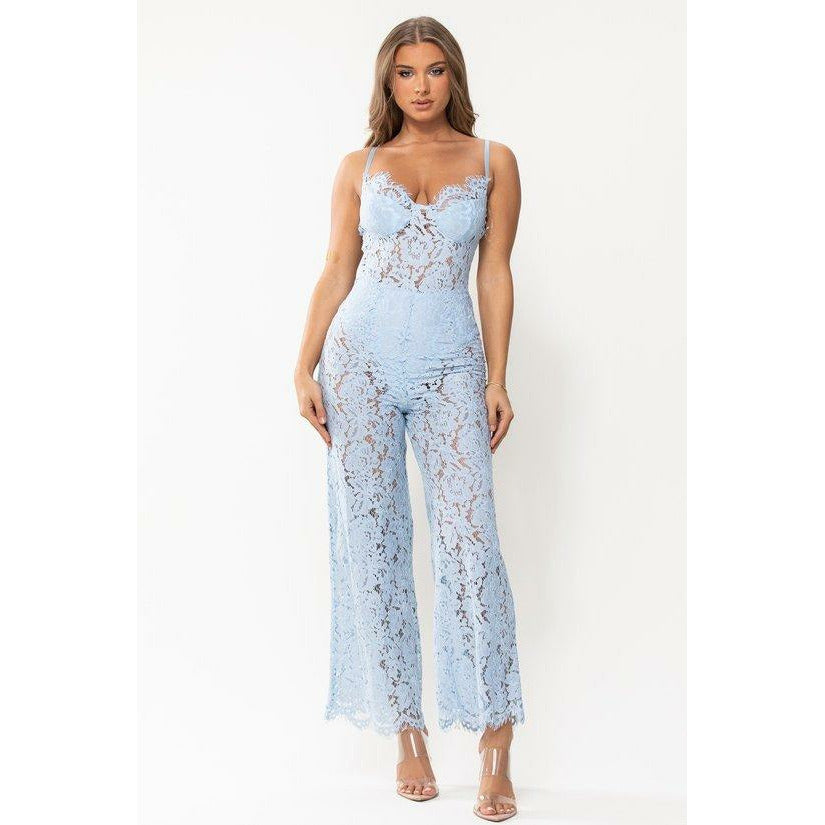 Valentina Floral Lace Jumpsuit