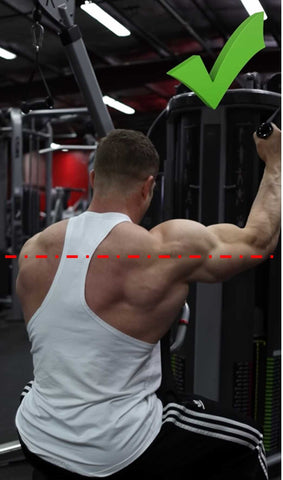 keep the shoulder down during pulldowns for max lat gains