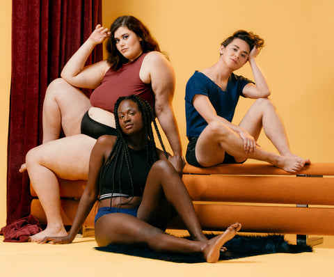 Group shot of models wearing Aisle undies