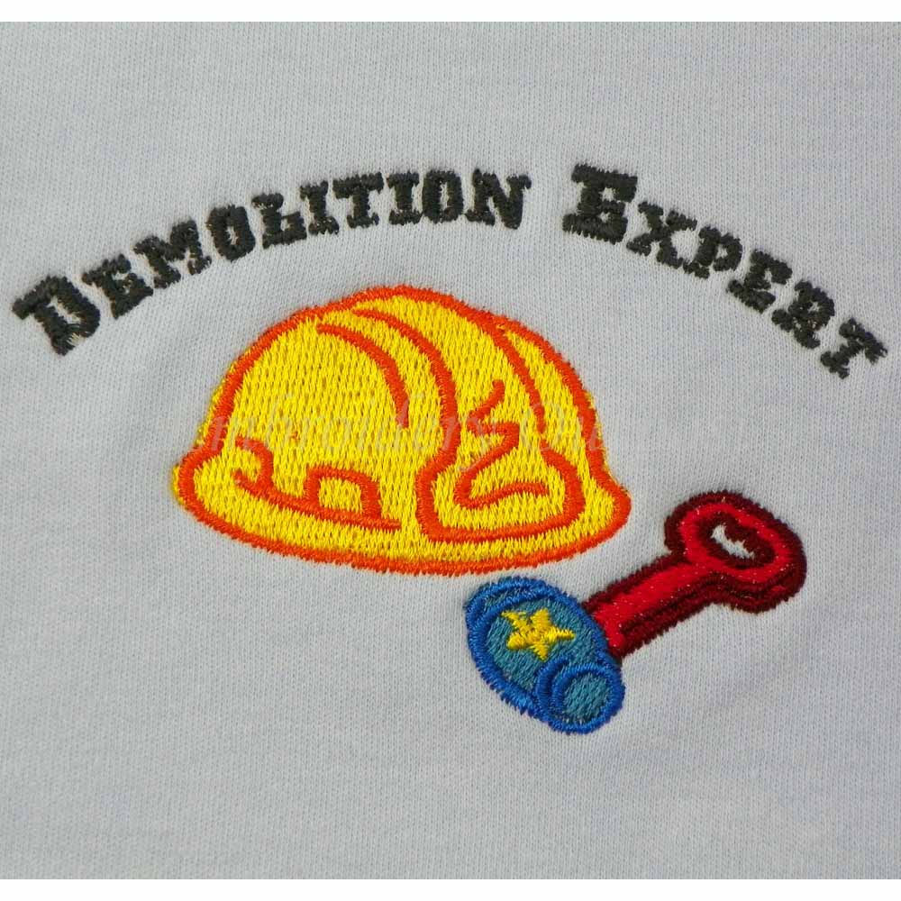 Demolition Expert Construction - Embroidered Baby Bib - Blue