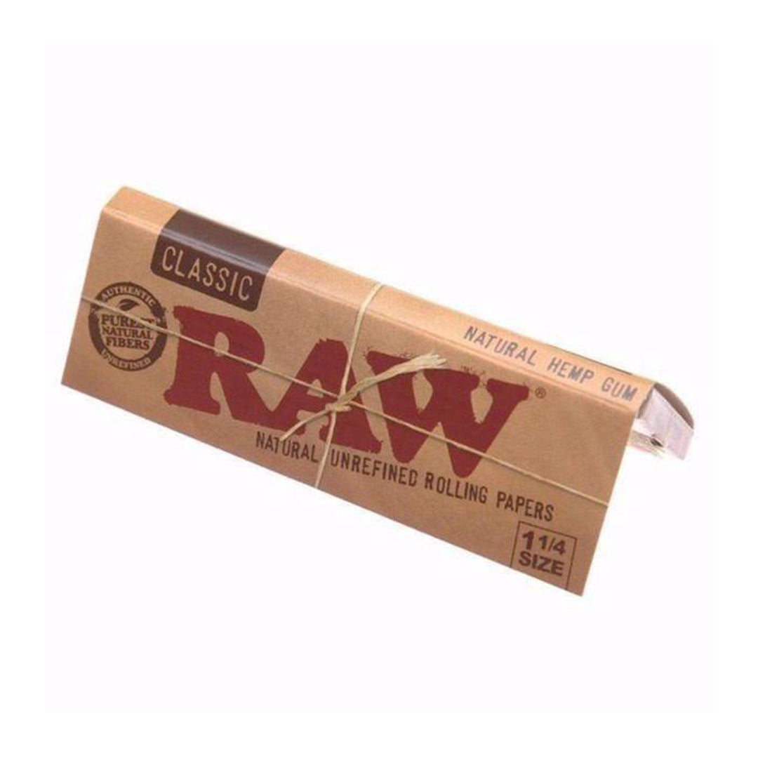 4 Pack Sampler 1 1/4 Size RAW Organic & ELEMENTS Ultra Thin Rice Rolling  Paper