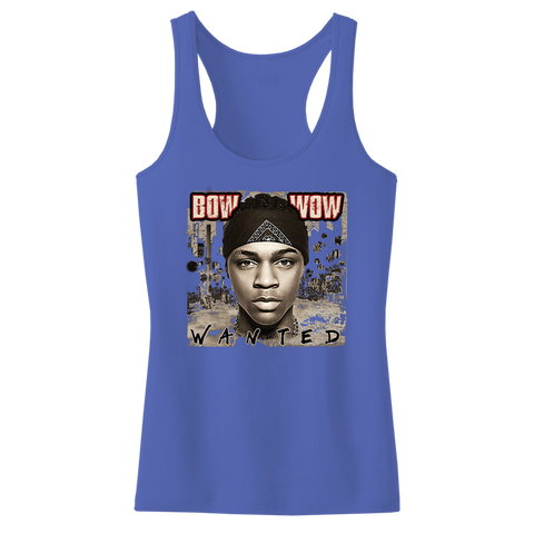 Bow Wow "Wanted" Women's Racer Back Tank Top - Blue